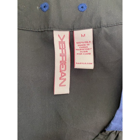 Kerrigan Silk Mini Dress Belted Color Block Cap Sleeve Black Magenta Poc… - Picture 6 of 6